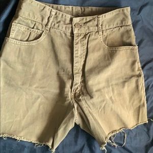 High waisted jean shorts